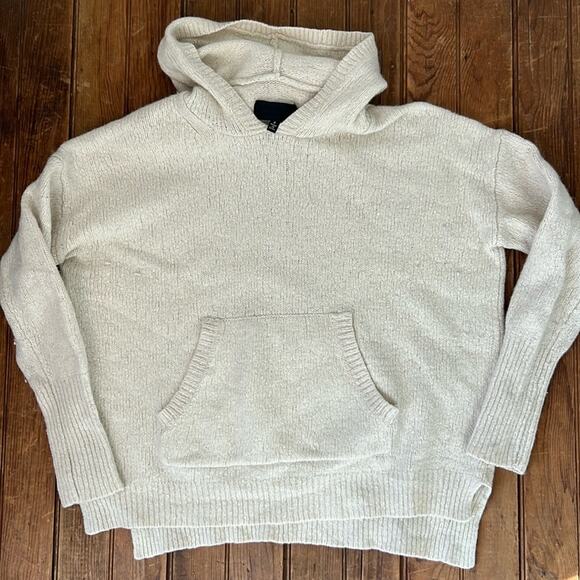 Nili Lotan women’s wool hooded sweater cream front pocket size small - Picture 4 of 8